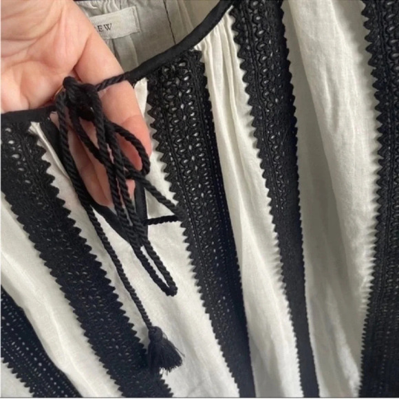 J.CREW Tie Neck Bow & Tie Traditional Romanian Style Dress Size Medium - Picture 5 of 14